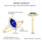 Marquise Cut Lab Grown Blue Sapphire and Diamond Halo Engagement Ring