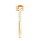 Natural Citrine Promise Ring with Diamond