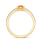 Natural Citrine Promise Ring with Diamond