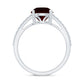 Certified Natural 2.3 Carat Garnet Big Engagement Ring with Diamond