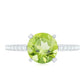 Natural 2 Carat Peridot Engagement Ring with Diamond