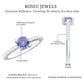 Certified Real Tanzanite Promise Ring with Diamond