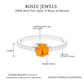 Designer Fire Opal Promise Ring with Diamond