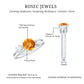 Real Citrine Diamond Double Band Engagement Ring