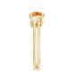 Real Citrine Diamond Double Band Engagement Ring