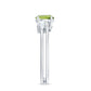 2 Carat Peridot Double Band Engagement Ring with Diamond