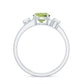 2 Carat Peridot Double Band Engagement Ring with Diamond