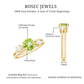 2 Carat Peridot Double Band Engagement Ring with Diamond