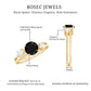 Natural Black Spinel Diamond Double Band Engagement Ring