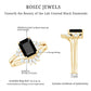 Created Black Diamond Engagement Ring Set with Diamond