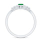 Certified Real Emerald Diamond Emerald Cut Engagement Ring and Wedding Band