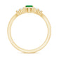 Certified Real Emerald Diamond Emerald Cut Engagement Ring and Wedding Band