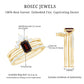 0.7 Carat Natural Emerald Cut Garnet Diamond 3 Piece Wedding Ring Set