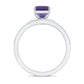 Natural 1.4 Carat Amethyst 3 Piece Bridal Ring Set with Diamond