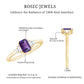 1.4 Carat Amethyst Emerald Cut Engagement Ring with Diamond