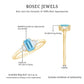 Real 0.6 Carat Aquamarine Emerald Cut Engagement Ring with Diamond