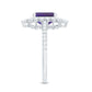 Vintage Style 1.4 Carat Emerald Cut Amethyst Engagement Ring with Diamonds