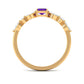 Genuine 1.4 Carat Amethyst Emerald Cut Engagement Ring with Diamond