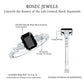 Certified 1.6 Carat Lab Grown Black Diamond Emerald Cut Engagement Ring with Side Stones