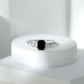 Certified 1.6 Carat Lab Grown Black Diamond Emerald Cut Engagement Ring with Side Stones