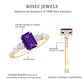 Real 1.4 Carat Emerald Cut Amethyst Engagement Ring with Moissanite