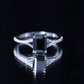 Certified 1.6 Carat Lab Grown Black Diamond Emerald Cut Engagement Ring with White Diamond Split Shank