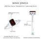 Certified Natural Garnet Emerald Cut Engagement Ring with Diamond Split Shank