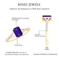 1.4 Carat Amethyst Emerald Cut Engagement Ring with Diamond Split Shank
