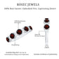 Certified Real Garnet Half Eternity Wedding Band with Diamond