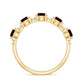 Certified Real Garnet Half Eternity Wedding Band with Diamond