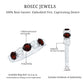 Certified Real Garnet Diamond Heart Eternity Ring for Anniversary