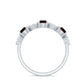 Certified Real Garnet Diamond Heart Eternity Ring for Anniversary