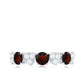 Certified Real Garnet Diamond Heart Eternity Ring for Anniversary
