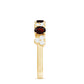 Certified Real Garnet Diamond Heart Eternity Ring for Anniversary
