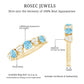 Aquamarine and Diamond Heart Shape Eternity Ring