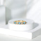 Aquamarine and Diamond Heart Shape Eternity Ring
