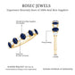 Natural Oval Blue Sapphire Diamond Half Eternity Ring for Women