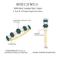 Oval London Blue Topaz Half Eternity Band Ring with Diamond