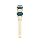 Oval London Blue Topaz Half Eternity Band Ring with Diamond
