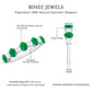 Oval Cut Emerald and Diamond Semi Eternity Ring