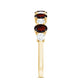 Certified Real Garnet Diamond Half Eternity Ring for Anniversary