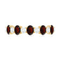 Certified Real Garnet Diamond Half Eternity Ring for Anniversary