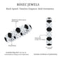 Certified Real Black Spinel Eternity Ring with Moissanite