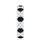 Certified Real Black Spinel Eternity Ring with Moissanite