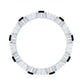 Certified Real Black Spinel Eternity Ring with Moissanite