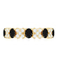 Certified Real Black Spinel Eternity Ring with Moissanite