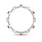 Baguette Cut Lab Grown Orange Sapphire and Diamond Eternity Ring
