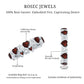Natural Garnet Diamond Heart Eternity Ring for Anniversary