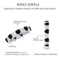 Genuine Black Onyx and Diamond Heart Wedding Band