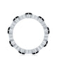 Genuine Black Onyx and Diamond Heart Wedding Band